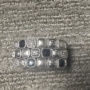 Chico's Silver and Black Bracelet